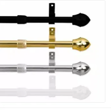 hot sell Corner Celling Curtain Track Rail telescopic Curtain rods set cafe rod