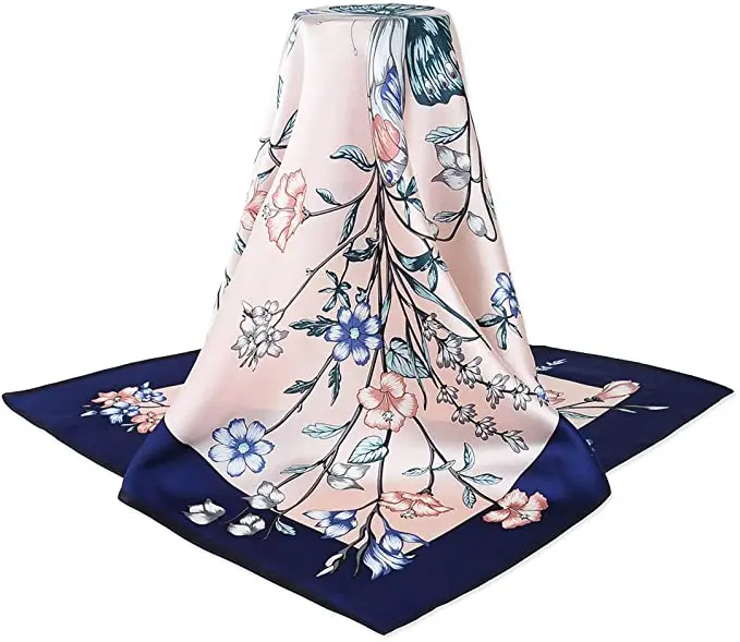 Manufacturer for 100% Silk Scarves Custom Printing Square Women Silk Scarf 130*130