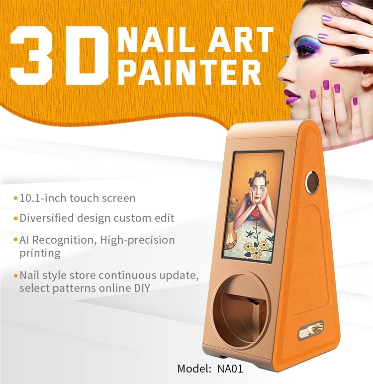 Automatic Smart DIY Digital Nail Art Printer Machine Touch Screen AI Professional 3D Nail Printer