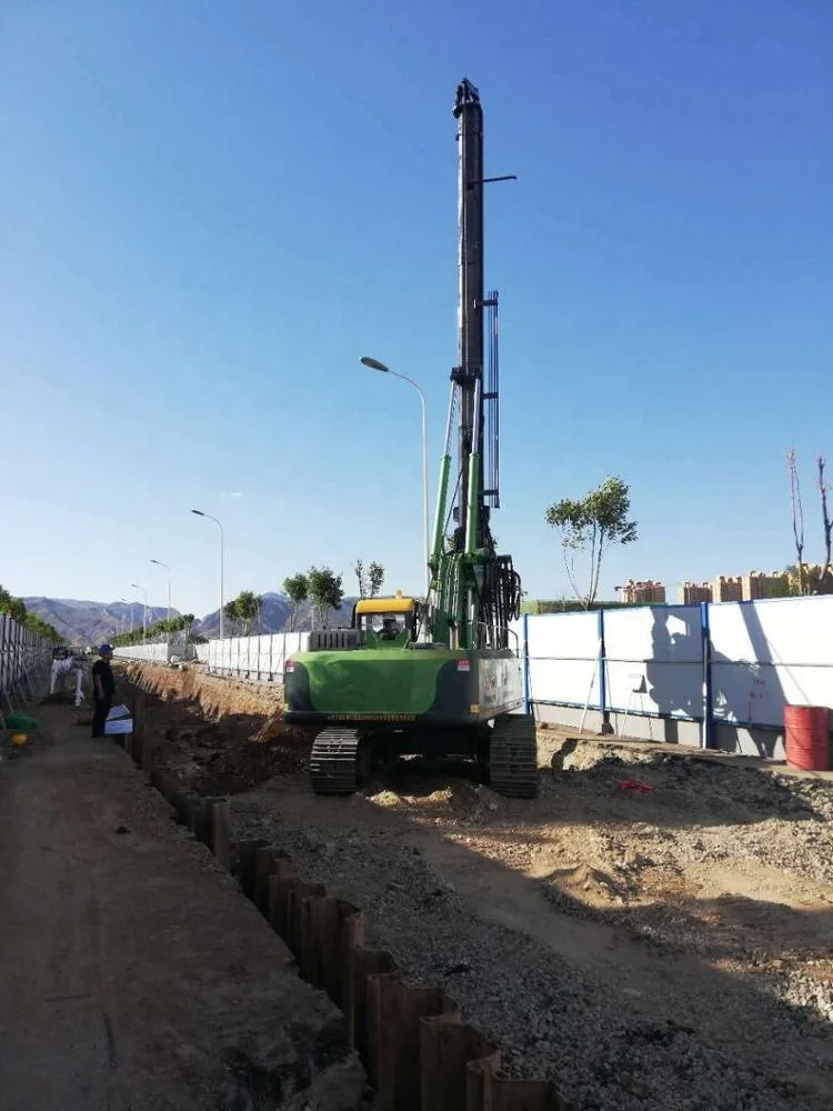 China Building Constructions Mini Hydraulic Pile Driver Screw Piles For Foundations LR130 25m Rotary Drilling Rig