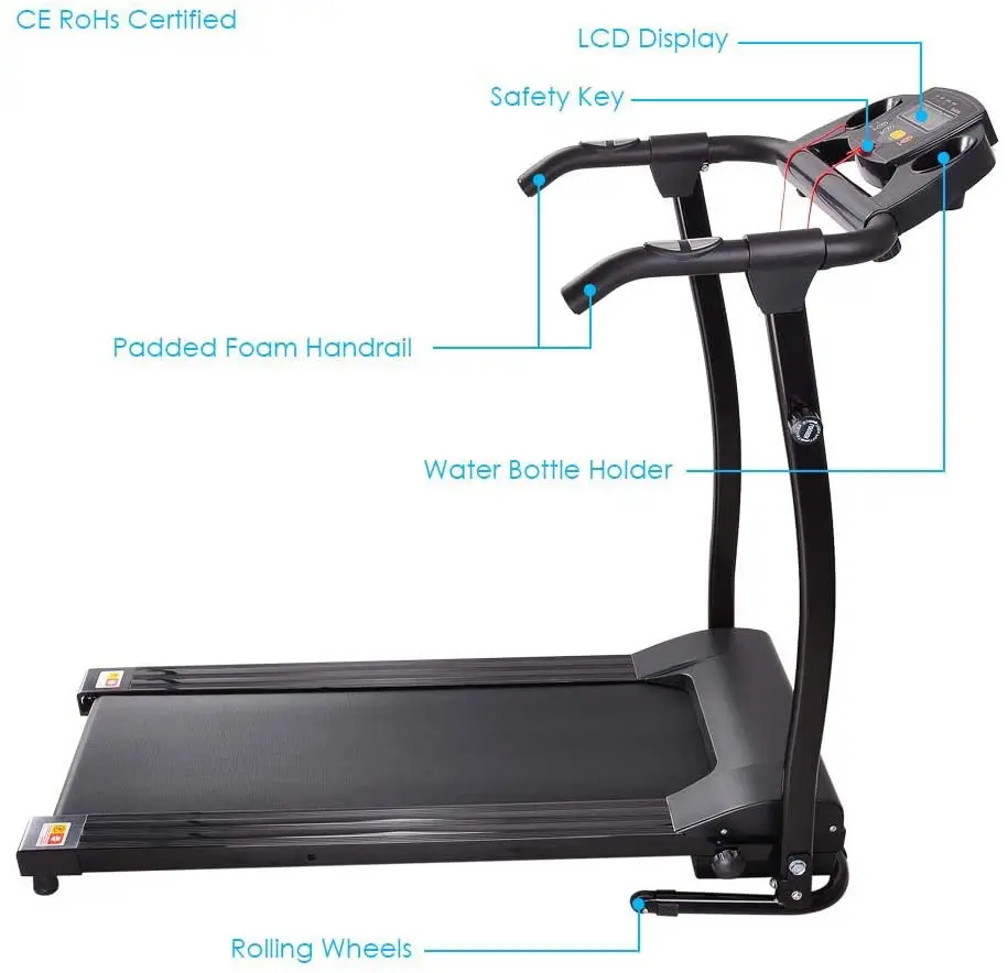 Electric Folding Treadmill Portable Running Walking Treadmill for Home Exercise