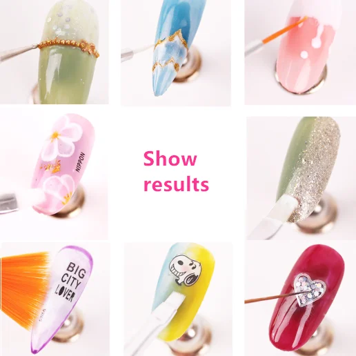 Wholesale nail art brush tool pink 15-piece set multi-specification nylon nail art pen