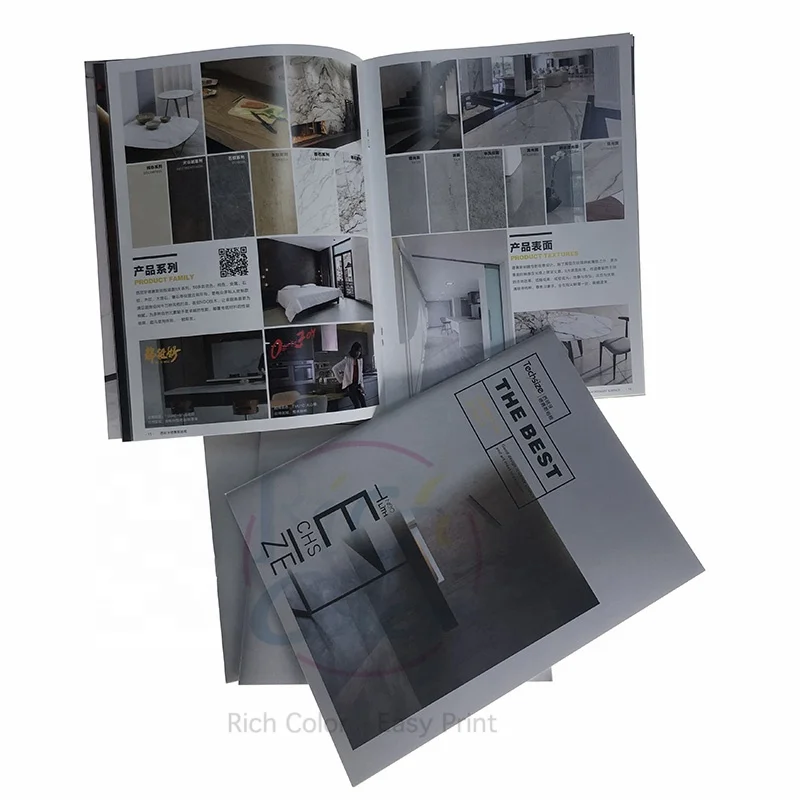 High Quality Customized Design Personalized Perfect Binding Softcover Booklet Brochures Catalogue Magazine Book Printing