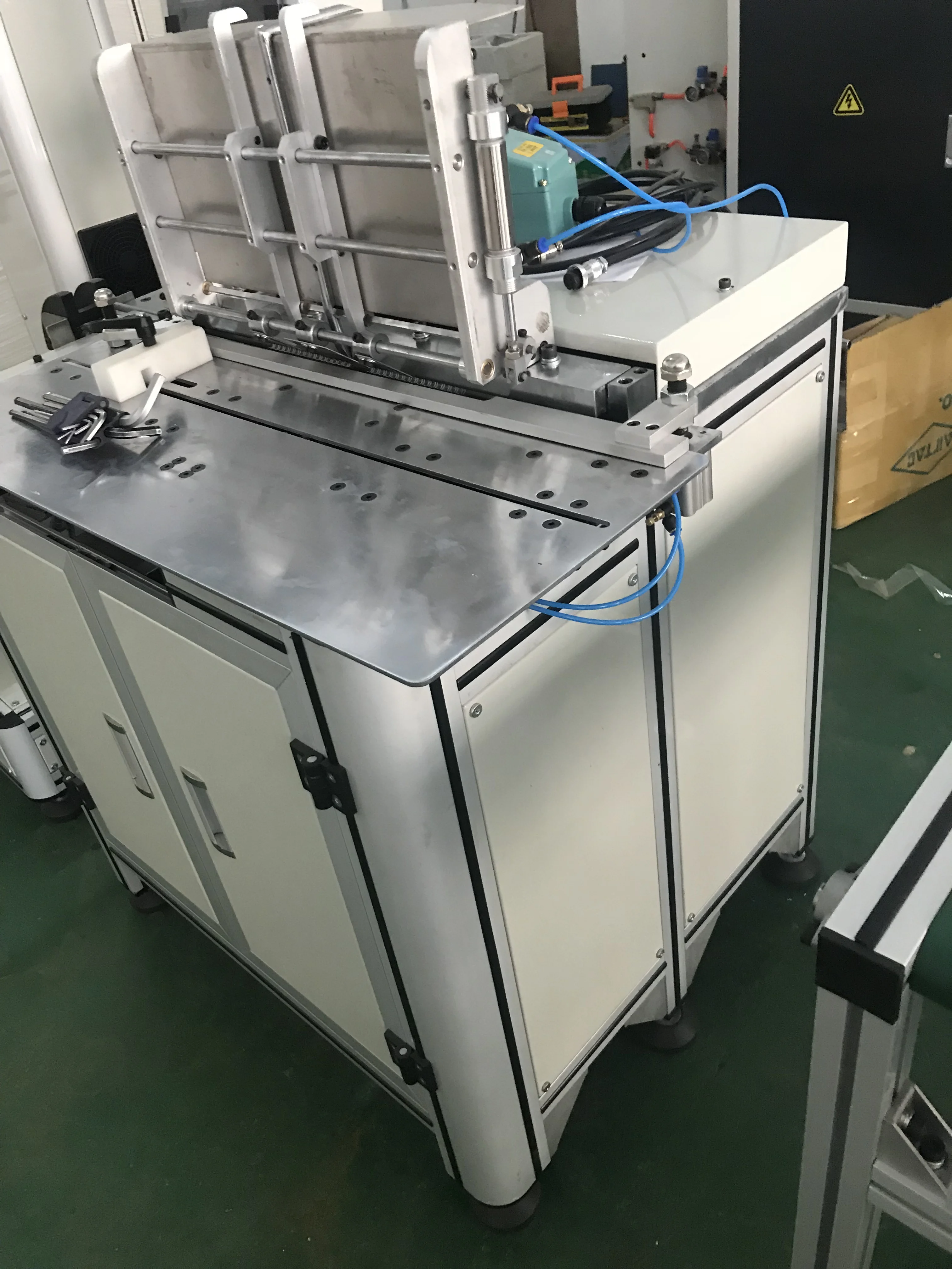 Semi-auto double spiral binding machine/double wire loop binding machine
