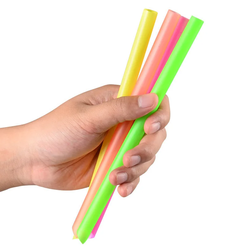 Colorful plastic smoothie straws Bubble / Boba straws individually wrapped tea drinking straws