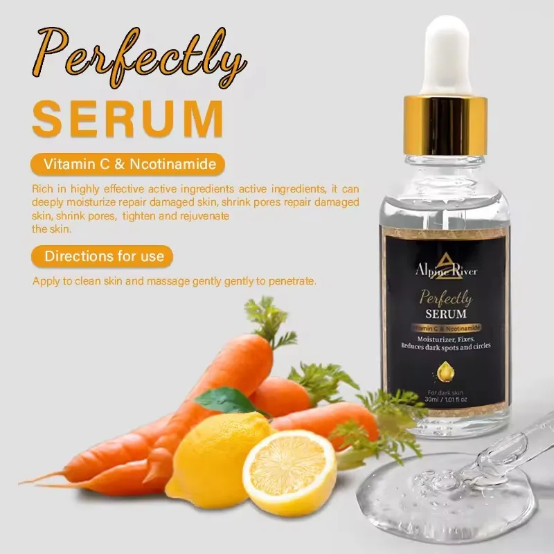 Alpine River OEM Herbal Freckle Lightening Skin Care Korean Vitamin C Dark Spot Removal Corrector Serum for Face Treatment