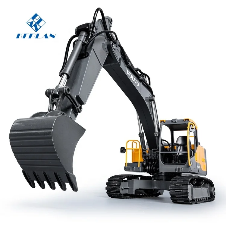 HOT Double E E598-003 1:16 Radio Control Bucket Excavator Truck 2.4G 3in1 Metal Engineering Excavator Construction Model Toys