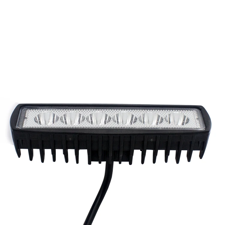 
12V 18W 6 inch slim plastic light bar offroad driving light front auto lamp led working light for Car SUV 