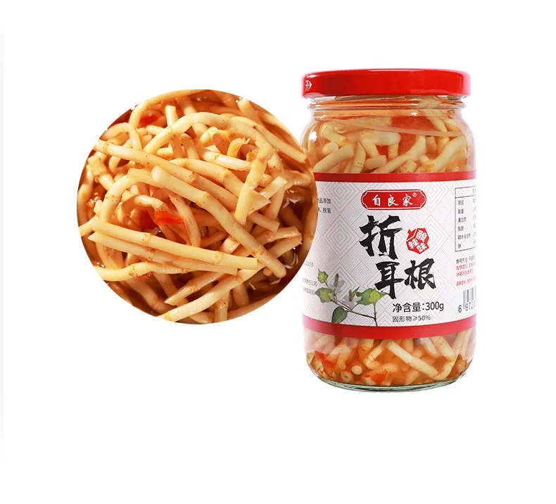 Top Quality Fresh Natural Houttuynia cordata Pickles Spicy  tastes hot and sour Chinese with glass bottle