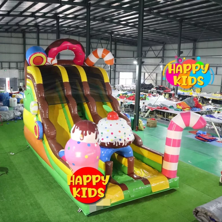 2024 Latest Style Summer New Release 7 Meter Long Icecandy Series Inflatable Dry Slide for Adventure Parks