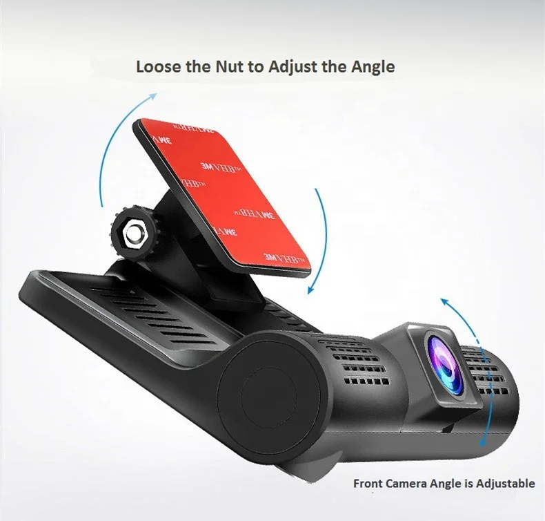 
4 inch Screen Night Vision 3 Lens Dash Camera Car DVR 1080P 