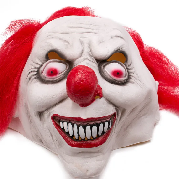 
2019 TV Clown Mask Costume Mask Creepy Evil Scary Halloween Latex Mask 