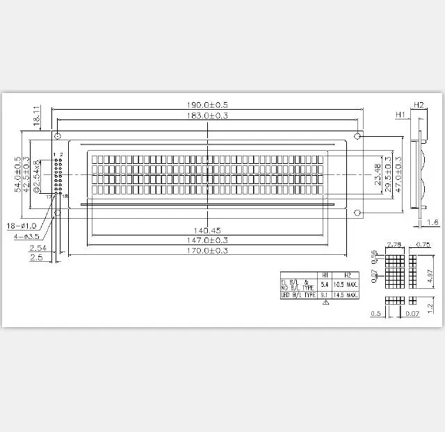 Cob Large 40x4 Character 18 Pin 8 Bit Parallel 5.0v Yellow Green Display Display Module 4004 16x2 Panel Lcd Screen