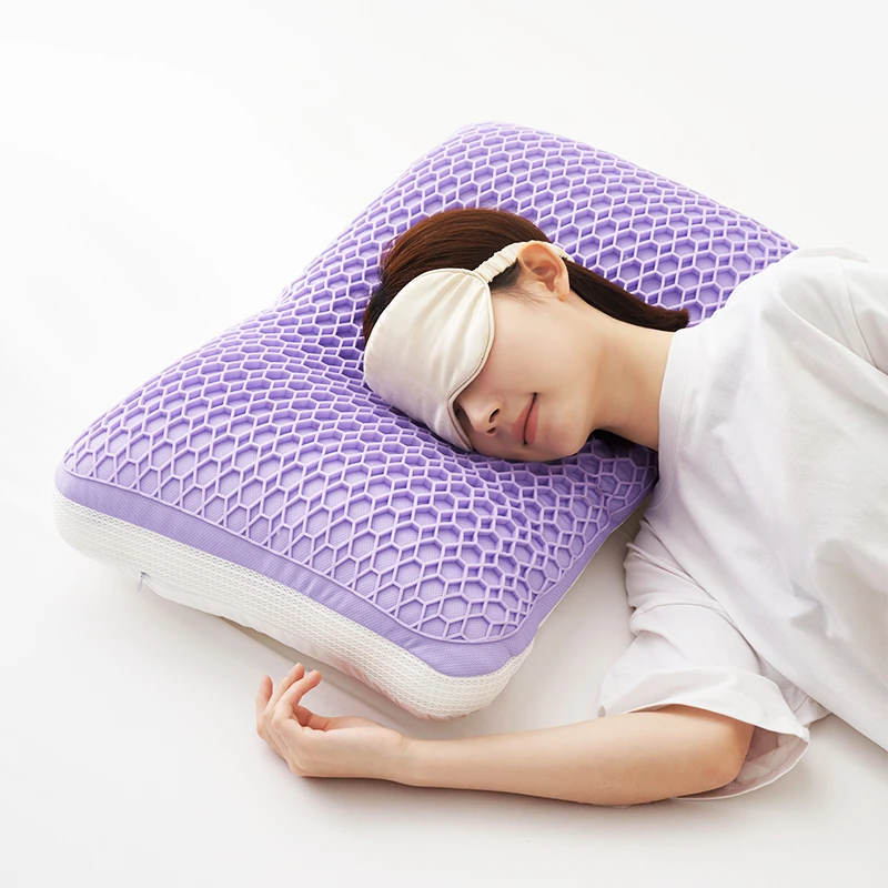 SUREWAL Memory Foam Pillow with Cooling Gel Silicone TPE Cover TPE Bed Sleeping Pillow