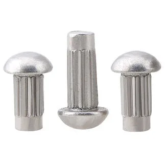 High Quality 304 Stainless Steel  Round Head Name Plate Knurled Solid Rivets