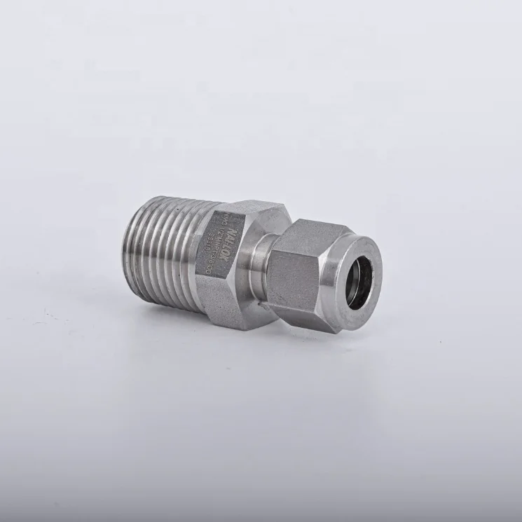 NAI LOK High Quality 5/8 x 3/4 inch Union Swagelok Type 12mm x 8mm OD Reducing Double Ferrule Compression Fitting Union