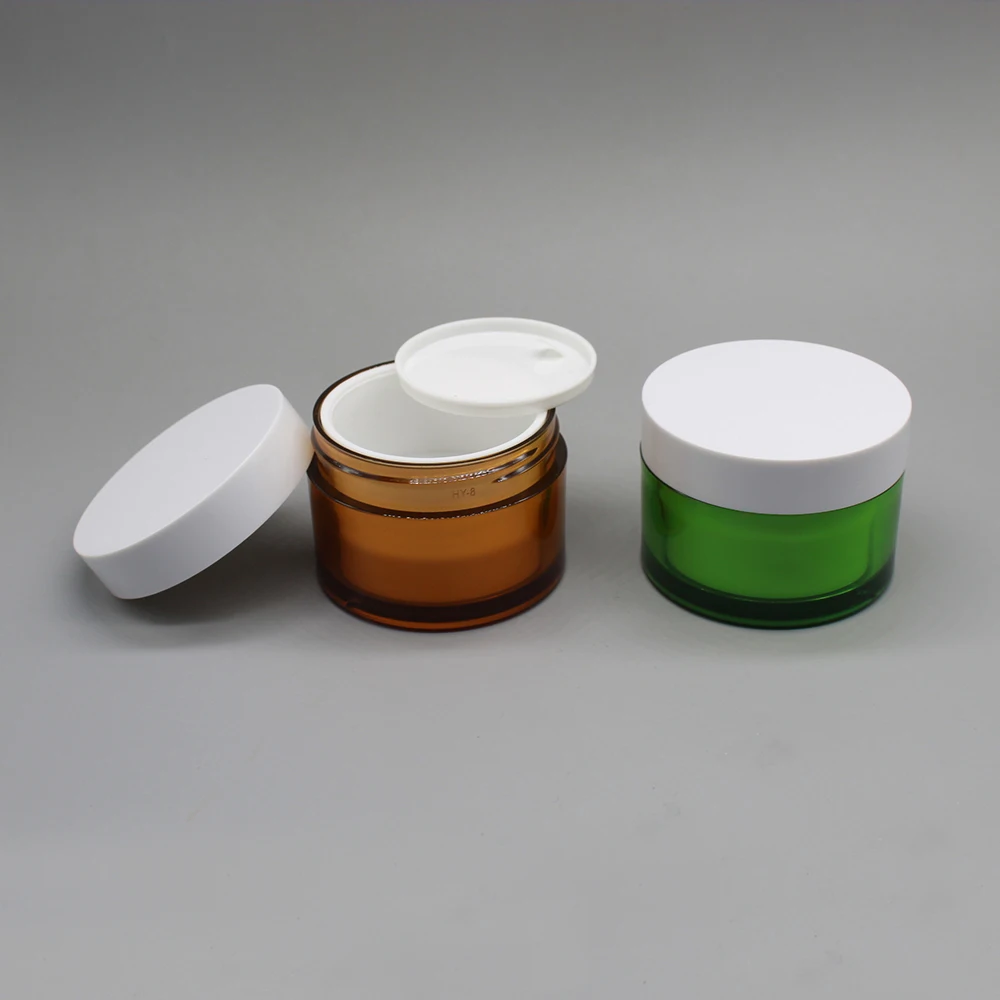 Best Manufacturers Skin Care Cheap Plastic Plastic Sealable Jar Empty Double Wall Pet Plastic Cream Jar