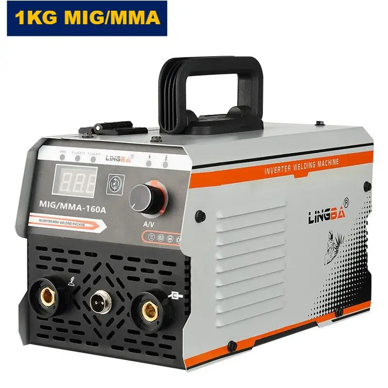 Lingba 2 in 1 MIG MMA 120A 110/220V Mini Inverter Igbt Gasless 1kg Welders maquina de soldar