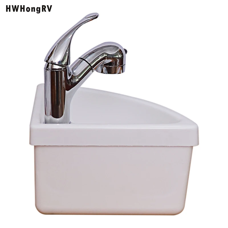 Durable and Stylish Campervan Accessories Acrylic Sinks with Pull Out Faucet and Drain Accessories for motorhomes