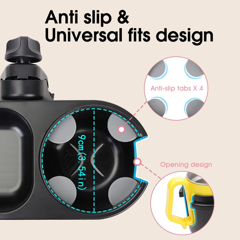 5 Colors Universal Stroller Tray Accessories Stroller Cup Holder and Snack Tray