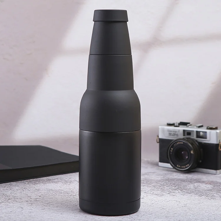 304 Stainless Steel Large Capacity Double Layer Beer Mug Office Portable Simple Car Mug Vacuum Removable Cooler