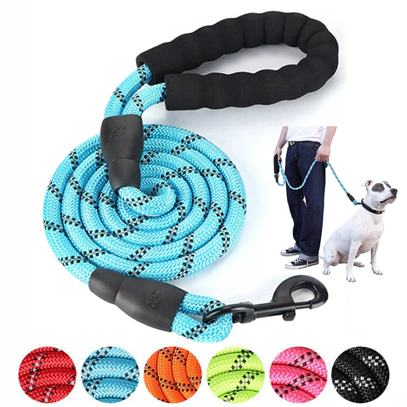 Reflective Luminous Dog Leash Hands Free Dog Leash Personalized Fur Animal Pet Leash Nylon Dog Running Walking Training Hiking