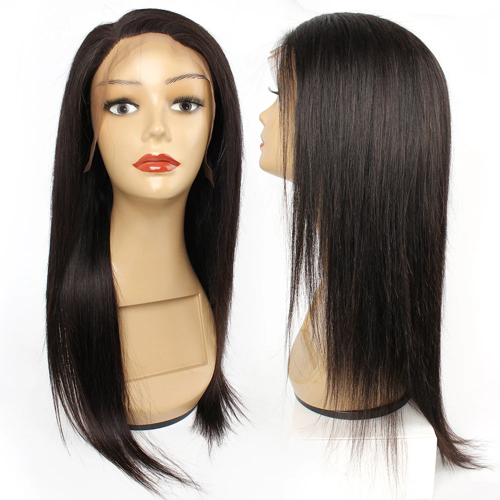 Vendor Hd Transparent Swiss Lace Front Wig Human Hair 360 Lace Frontal Wig Straight Brazilian 100% Virgin Full Lace Wig