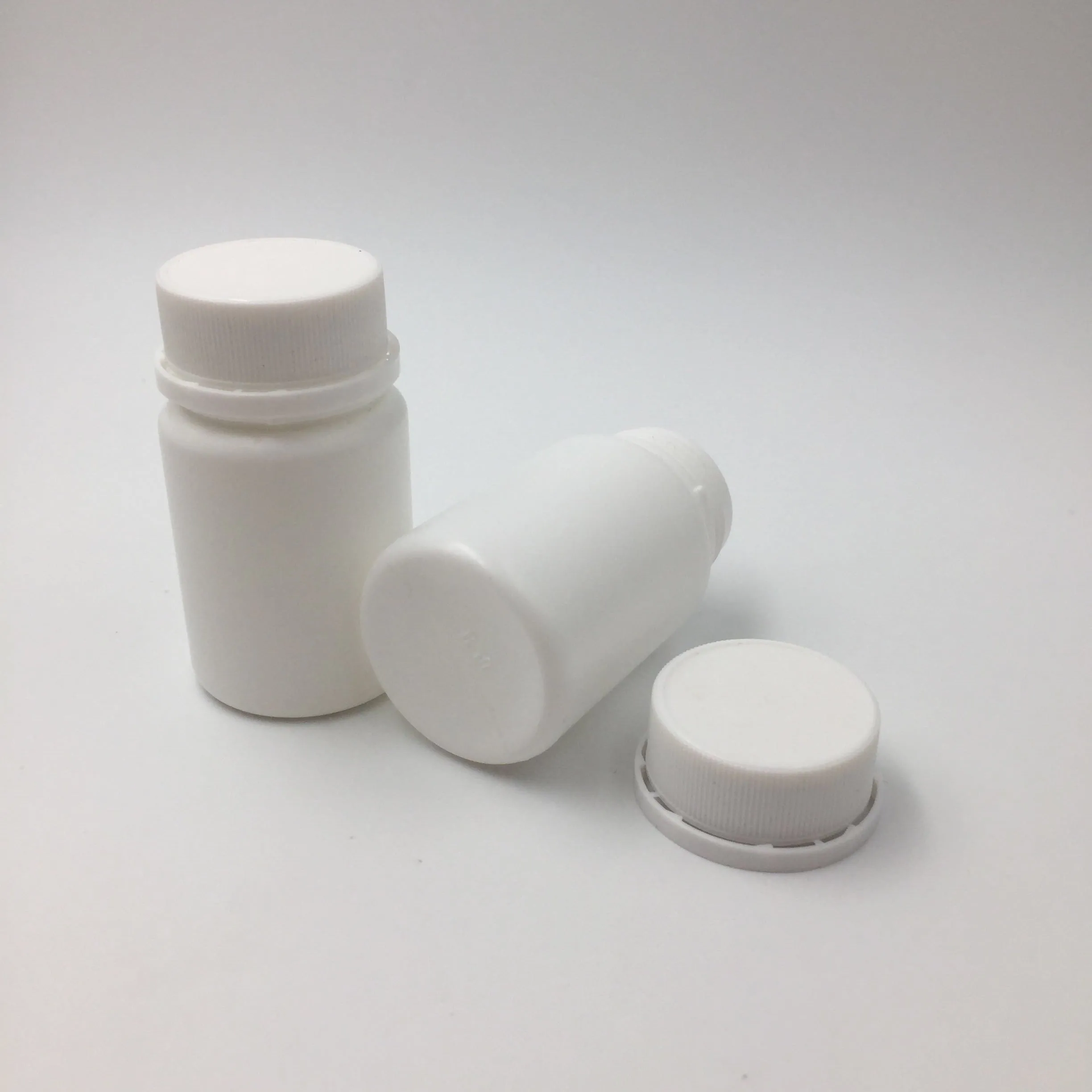 20cc 30cc 50cc 100cc 150cc HDPE твердая белая Медицинская бутылка пластиковые флаконы с реагентами контейнер для таблеток оторывающейся крышкой