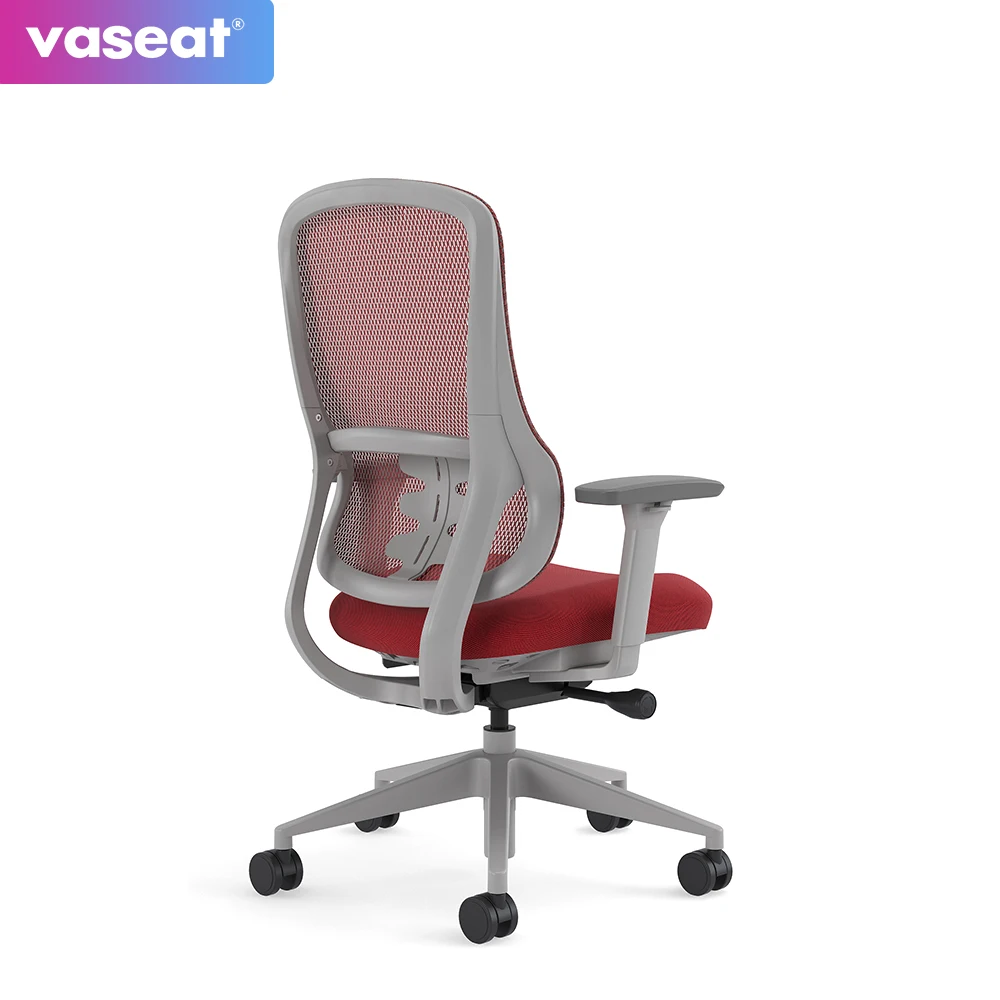 Vaseat S3-GM Office Chair Comfortable Visitor Chair with Pink Accent for Waiting Guests Wholesale Office Furniture