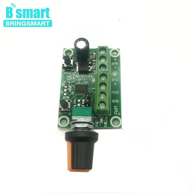 Bringsmart Single-Phase Motors Stepless Speed Regulation 6-30V BLDC 12v Micro Motor Controller PWM Mini motors Governor