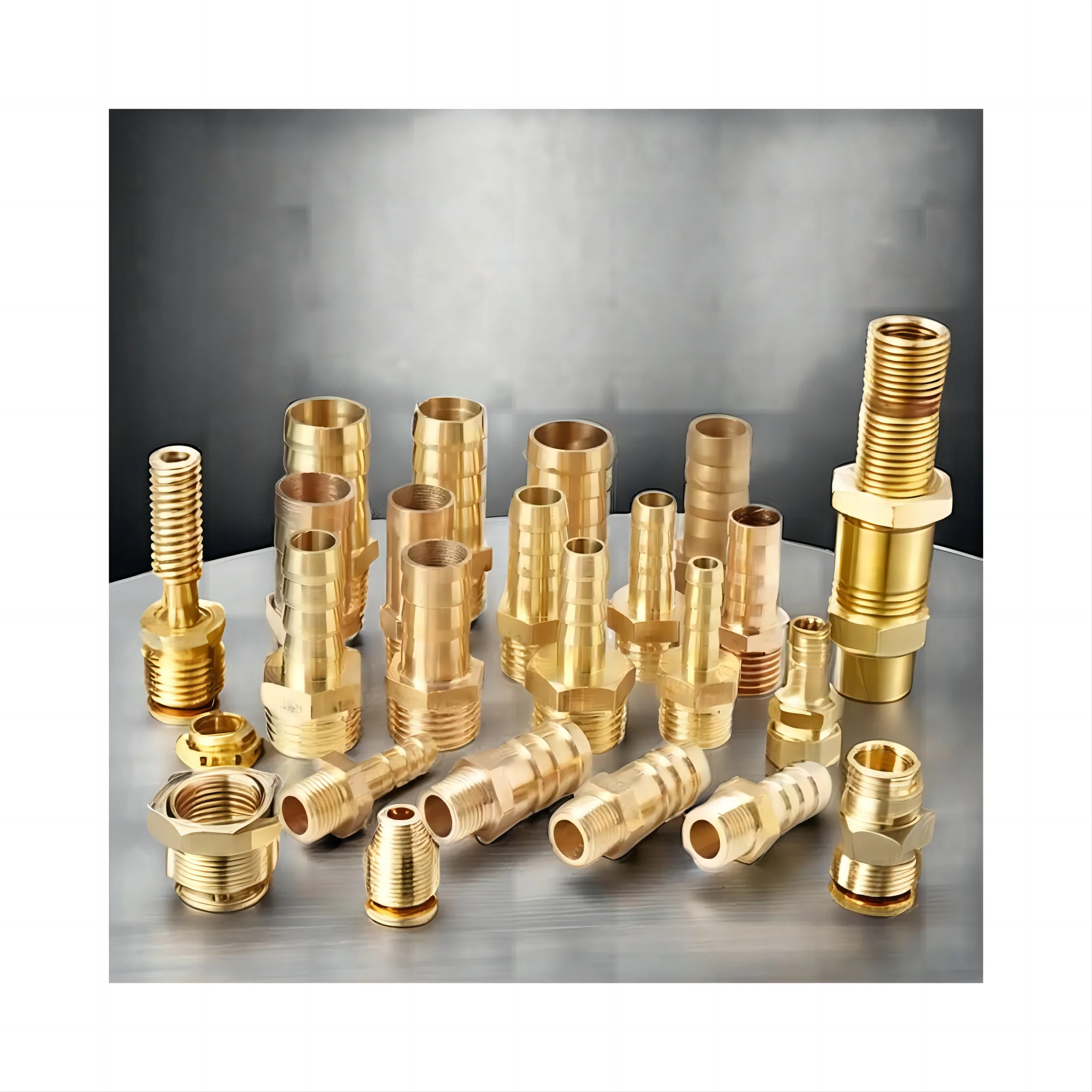 Brass Compression Tube Fitting Stainless Steel Union Connector for Air Lines CNC Machined Drilling and Broaching Type