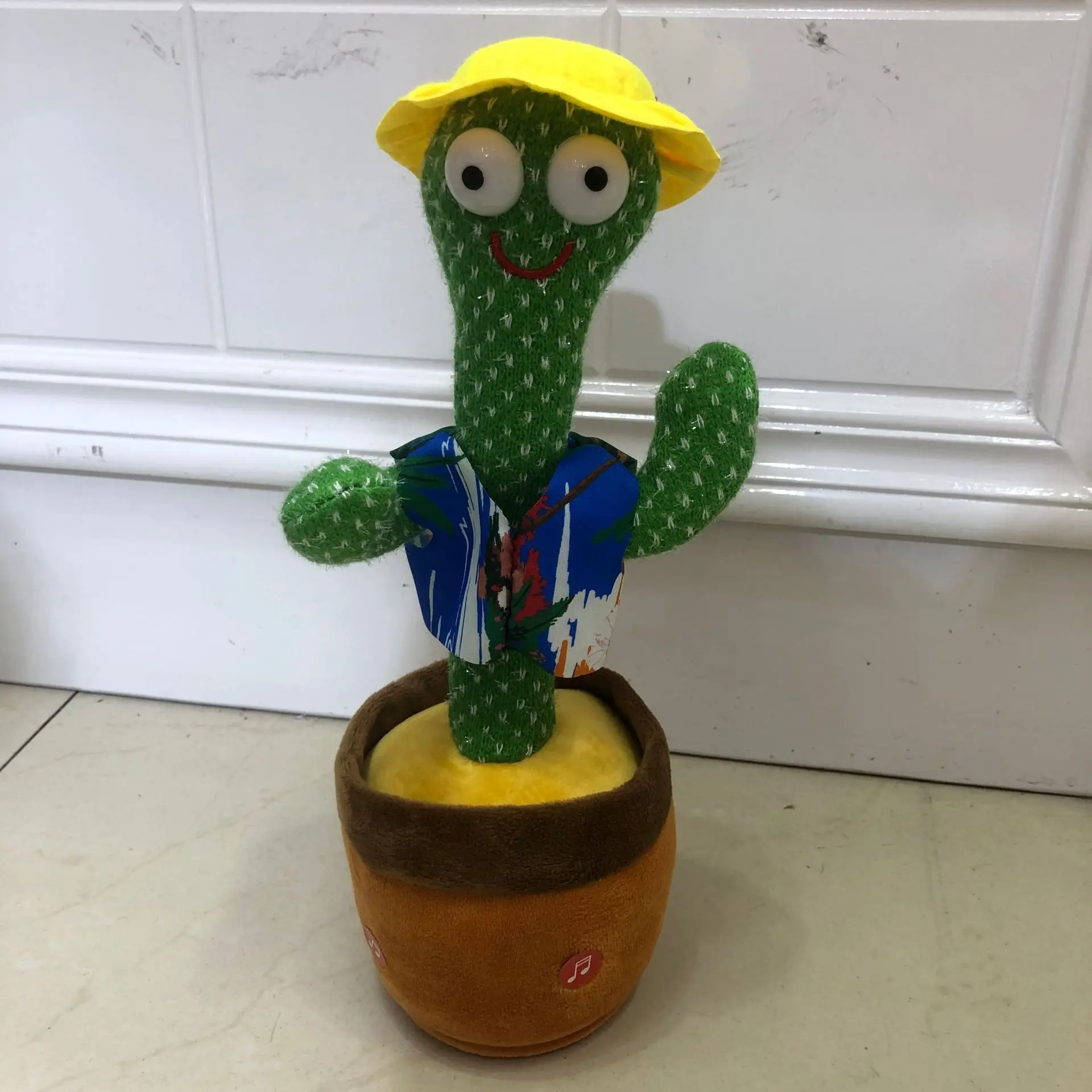 Hot selling singing and dancing learning to speak cactus twisting electric plush toy learning to speak can be recorded toys