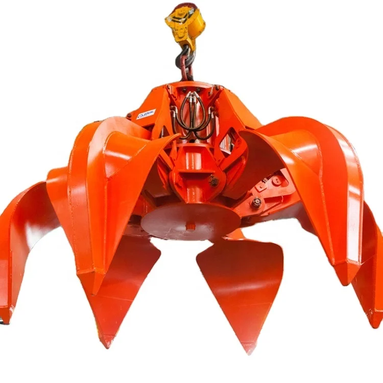 wholesale Custom waste garbage domestic waste electro hydraulic orange peel lotus grab