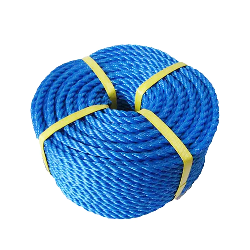 mooring rope   4mm 6mm 8mm 10mm 40mm PP Packaging Rope 3/4 Strand Twisted Rope