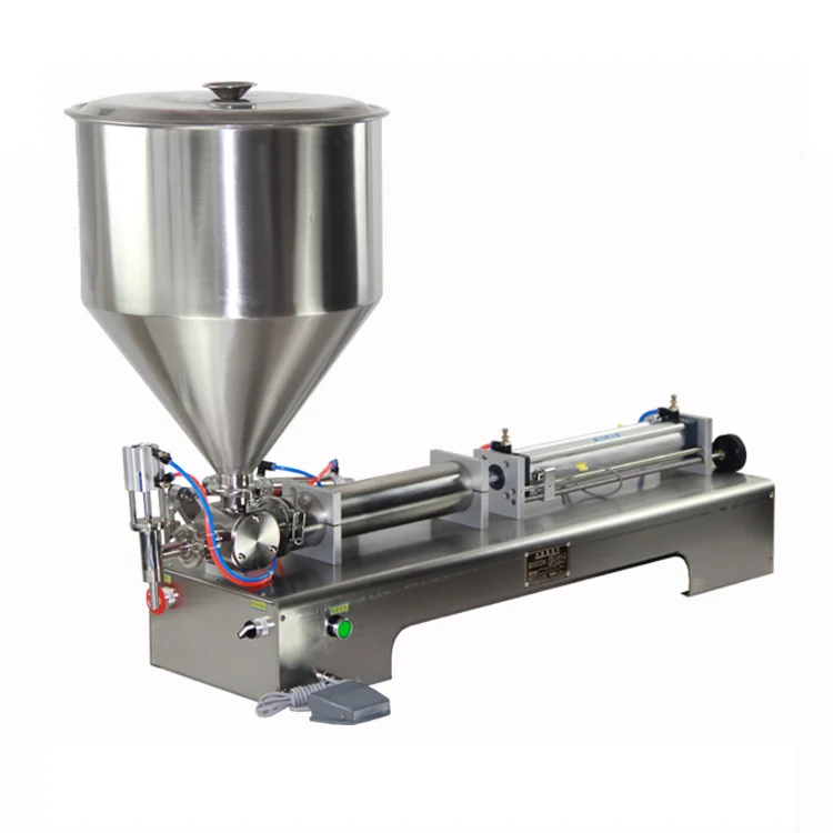100g 250g 500g 1kg semi automatic small piston beverage honey  liquid paste filling machine