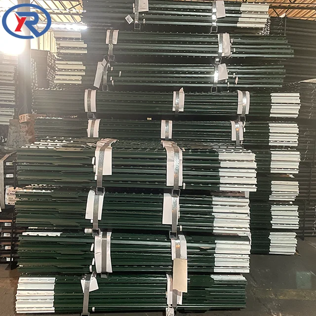 Factory price Heavy Duty metal farm 6 ft T post fence post/steel Studded T Post for sale