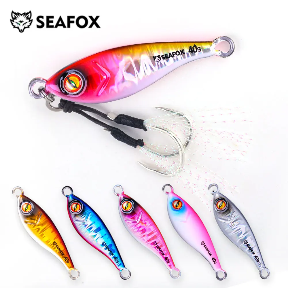 Seafox Hot Selling Artificial Hard Fish Jigging Lure Multi-Jointed 40g Lead Swim Bait for Ocean Beach Jigs Fishing
