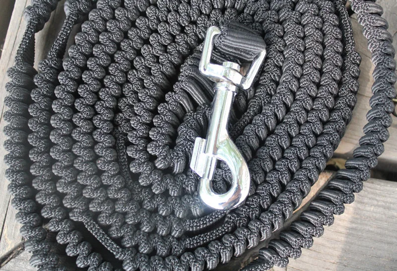 custom logo  water proof dog padded long supplies braided thick leash rope