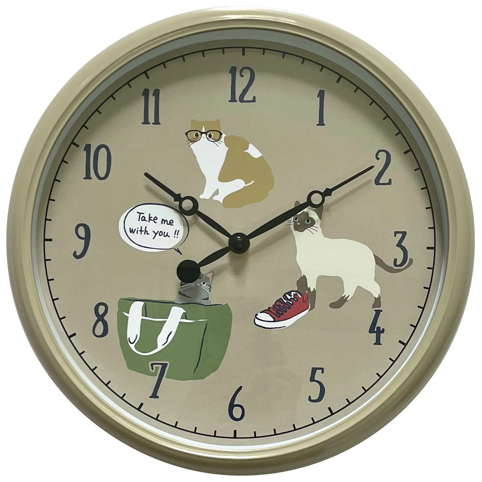 Hot sale Plastic Home Decoration Digital Living room Gifts cute pink Small animals Wall Watch Clock