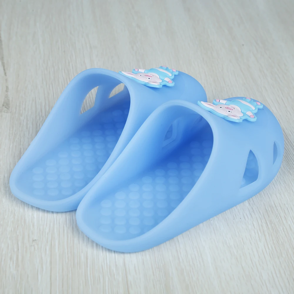 Экологичные детские Нескользящие Тапочки для ванной домашние силиконовые шлепанцы резиновые портативные
