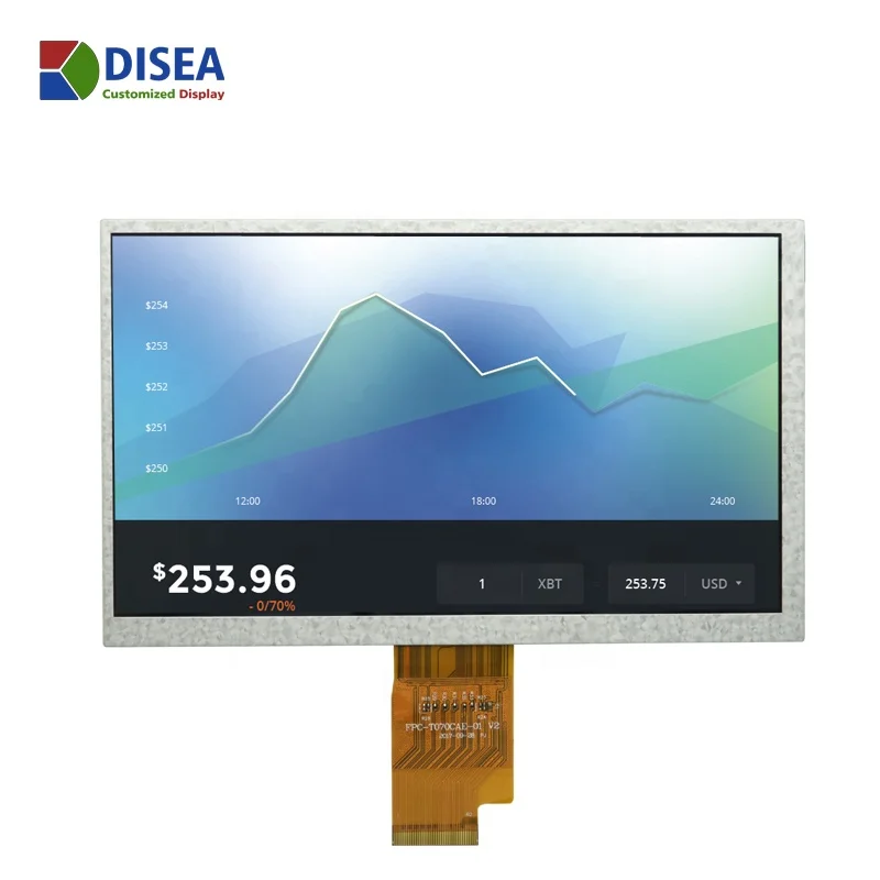 DISEA 1024x600 high brightness custom LCD Display 7 inch ips screen