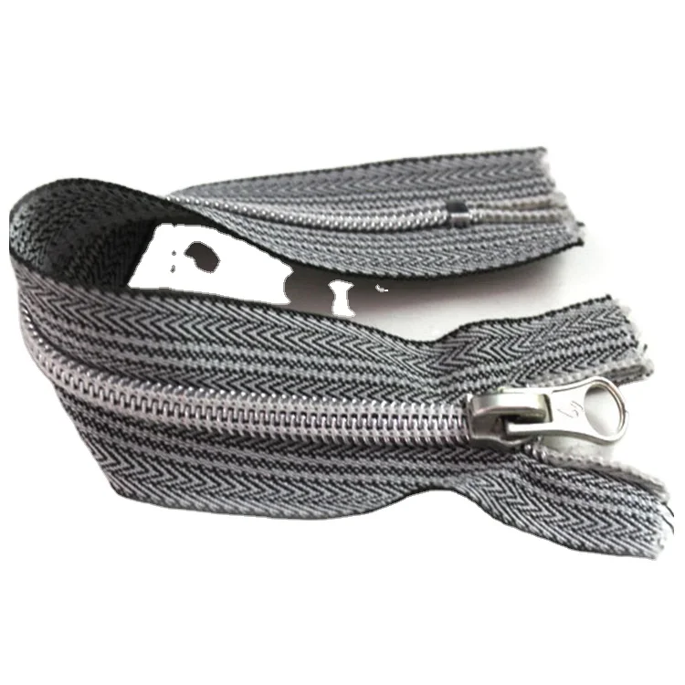 CHENGDA Wholesale Special Close End Auto Lock  Silver Teeth Nylon Tape Zip Zipper