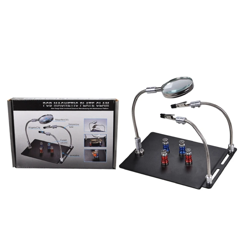 Magnetic service fixture Multi-function service platform motherboard circuit fixed tool mobile phone magnifying glass