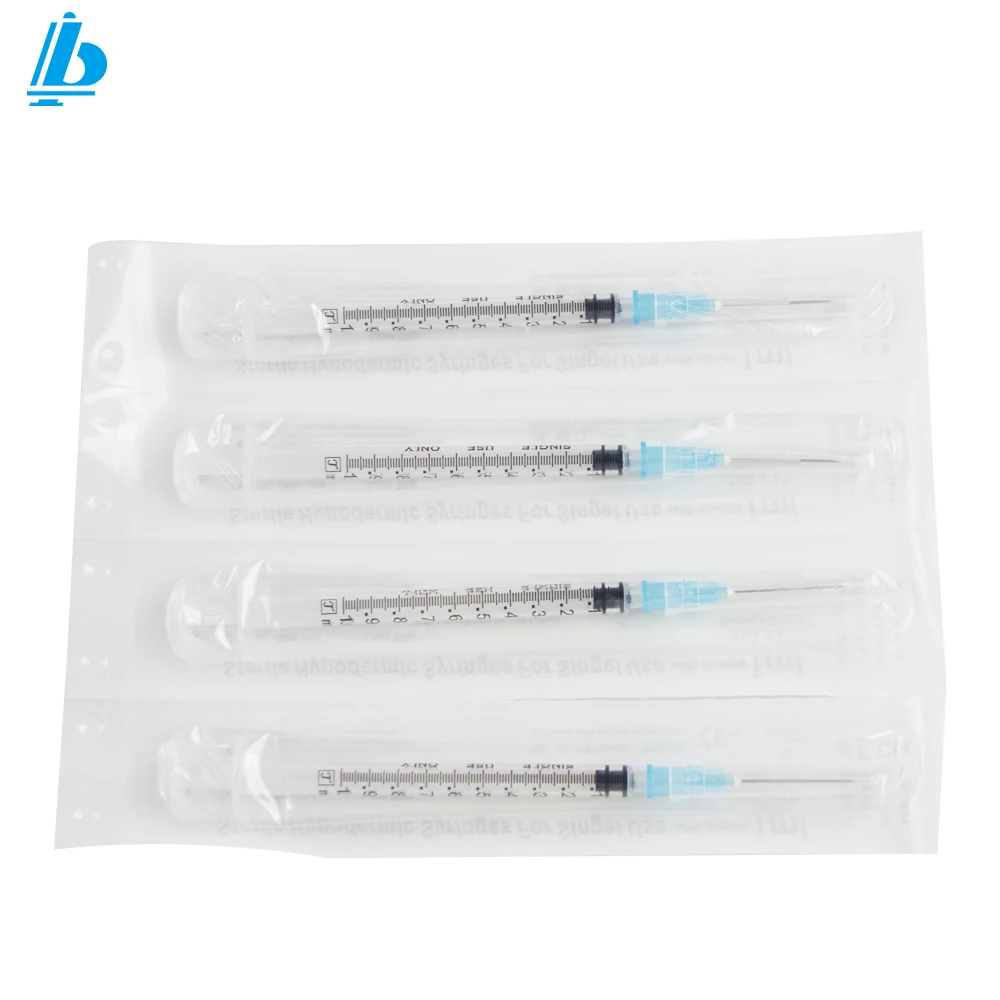  High quality factory free sample disposable medical sterile 1 ml insulin syringe with