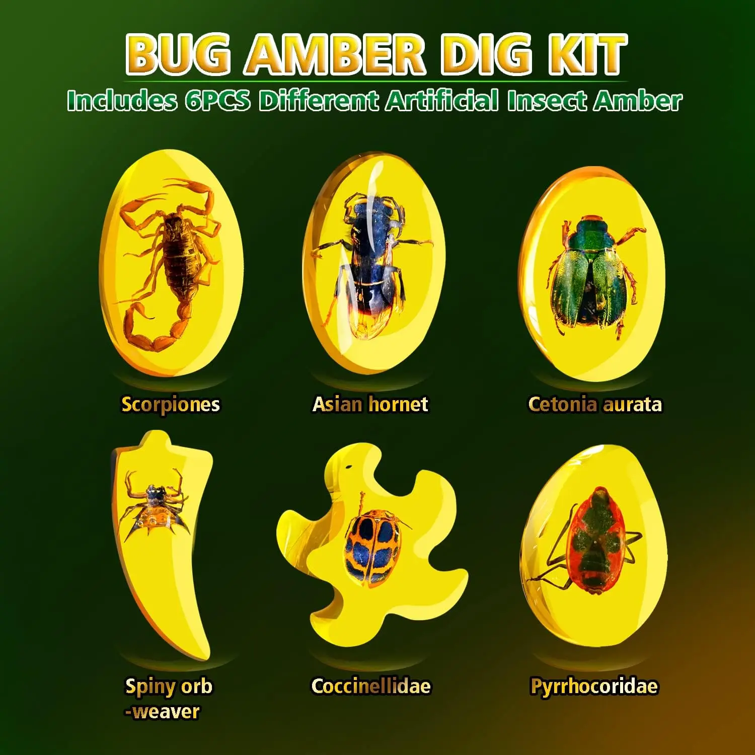 Bug Amber Archaeological Science Experiments For Kids Educational Diy Stem Amber Dig Kit