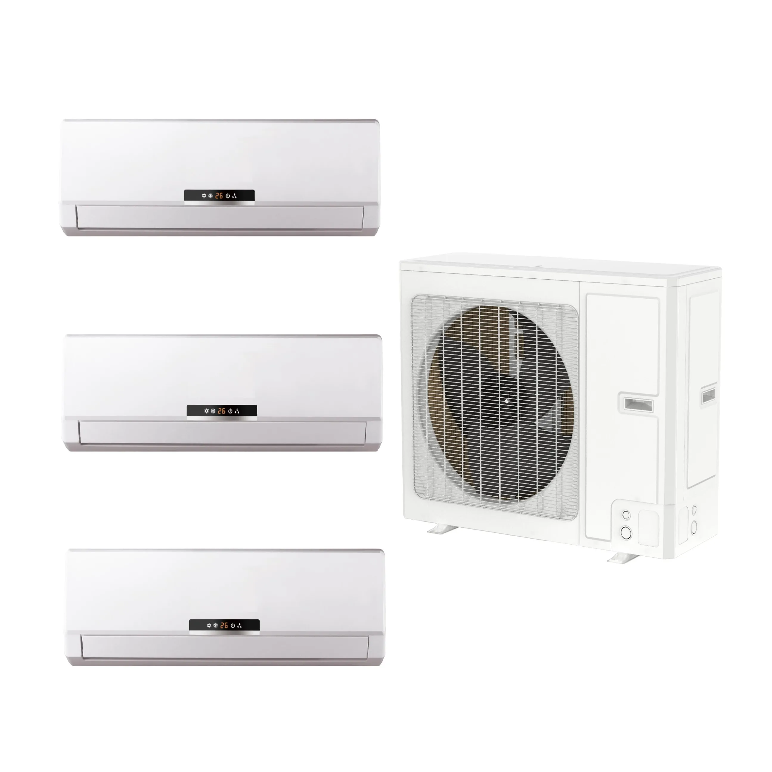3-зонный настенный насос Acondicionado VRF VRV Система Теплового Насоса A/C Multi Split для бытового коммерческого Zone