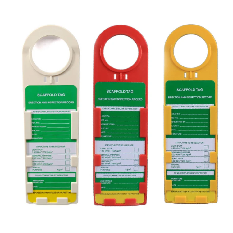 Manufacturer PVC Safety Warning Board Signs Scaffolding Tag Industrial Lockout Tagout