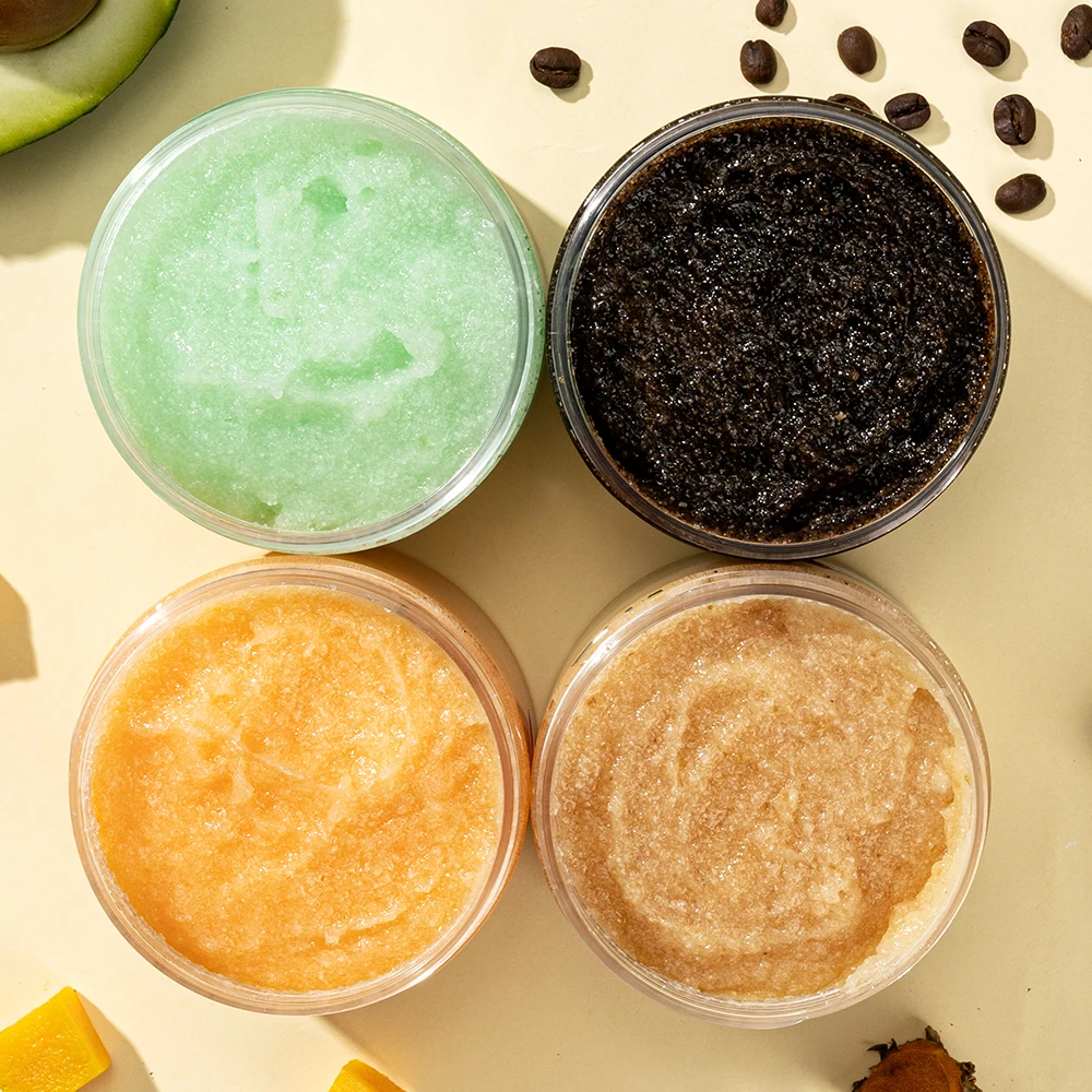 Custom Logo Private Label Dandruff Scalp Exfoliator Scrub Set,Clarifying Sea Salt Shampoo Hair Scalp Scrub