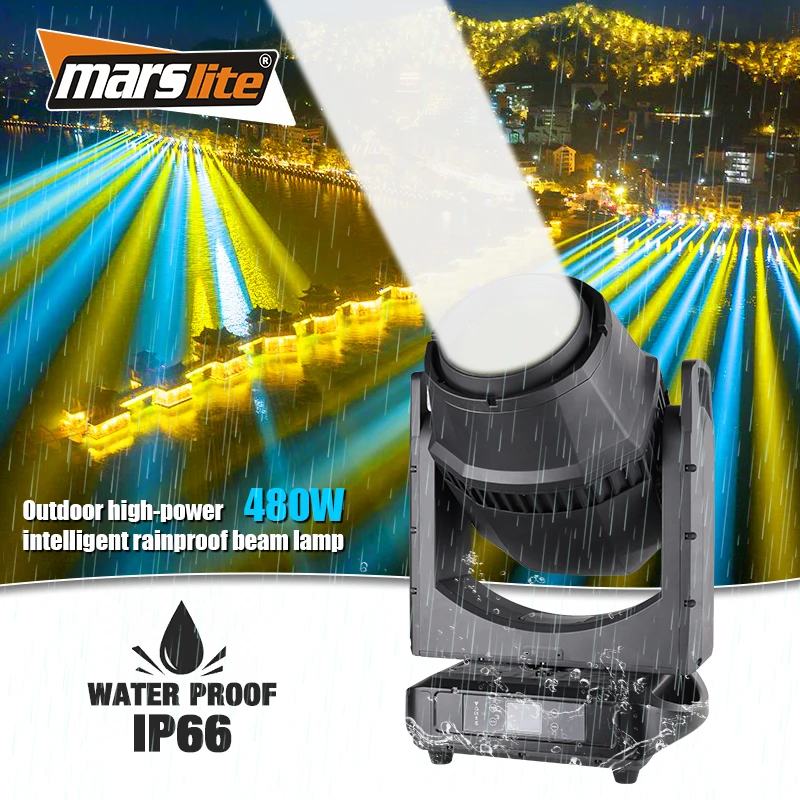 Marslite 480W ip66 Moving Head Super Sky Beam Outdoor Stage Waterproof Moving Head Lyre Beam Light