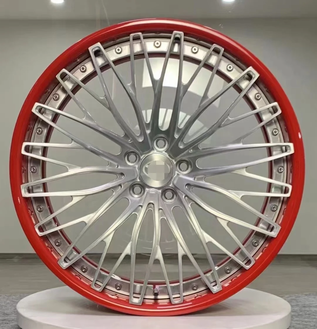 Customized  2-Piece forged car rims  brushed gold color  18  19  20 21 22 inch s alloy T 6061 for  Golf infinity b m w car